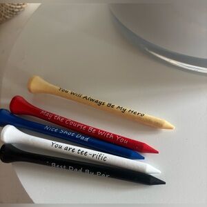 NEW set of 60 Colorful Golf Tees with Fun Sayings for Dad! ⛳️